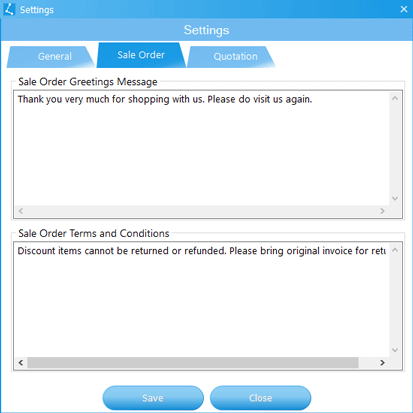 Sale Order Settings