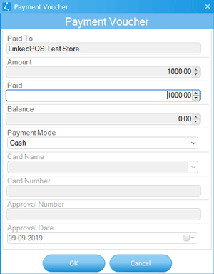 Supplier Payment Dialog